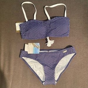 NWT Sunseeker Bandeau Bikini Set, Size 10 - Runs Small